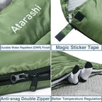 Atarashi Wide Sleeping Bags For Adults, Mens Sleeping Bags For Camping, Hiking And Outdoors, 3-4 Seasons Warm Cold Weather, Ligh