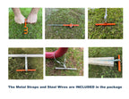 In-N-Out Spiral Ground Anchors - Heavy Duty Screw In Ground Stakes - Corkscrew Earth Anchor Kits- For Canopies, Soccer Goals, Tr