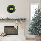 Rico Industries Ncaa Michigan Wolverines Wreath Shape Cut Pennant - Home And Living Room D  Cor - Soft Felt Ez To Hang, 18X0.10X
