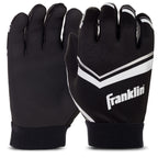 Franklin Sports Youth Football Receiver Gloves - Shoktak Kids High Grip Football Receiver Gloves - Black - Youth Small