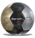 Barocity Mix Silver, Black, & Gold Size 5 Soccer Ball - Boy And Girl Official Match Ball With Reflective Rainbow Hex Pattern, Fo