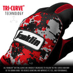Franklin Sports Mlb Digitek Baseball Batting Gloves - Gray/Red Digi - Youth Medium