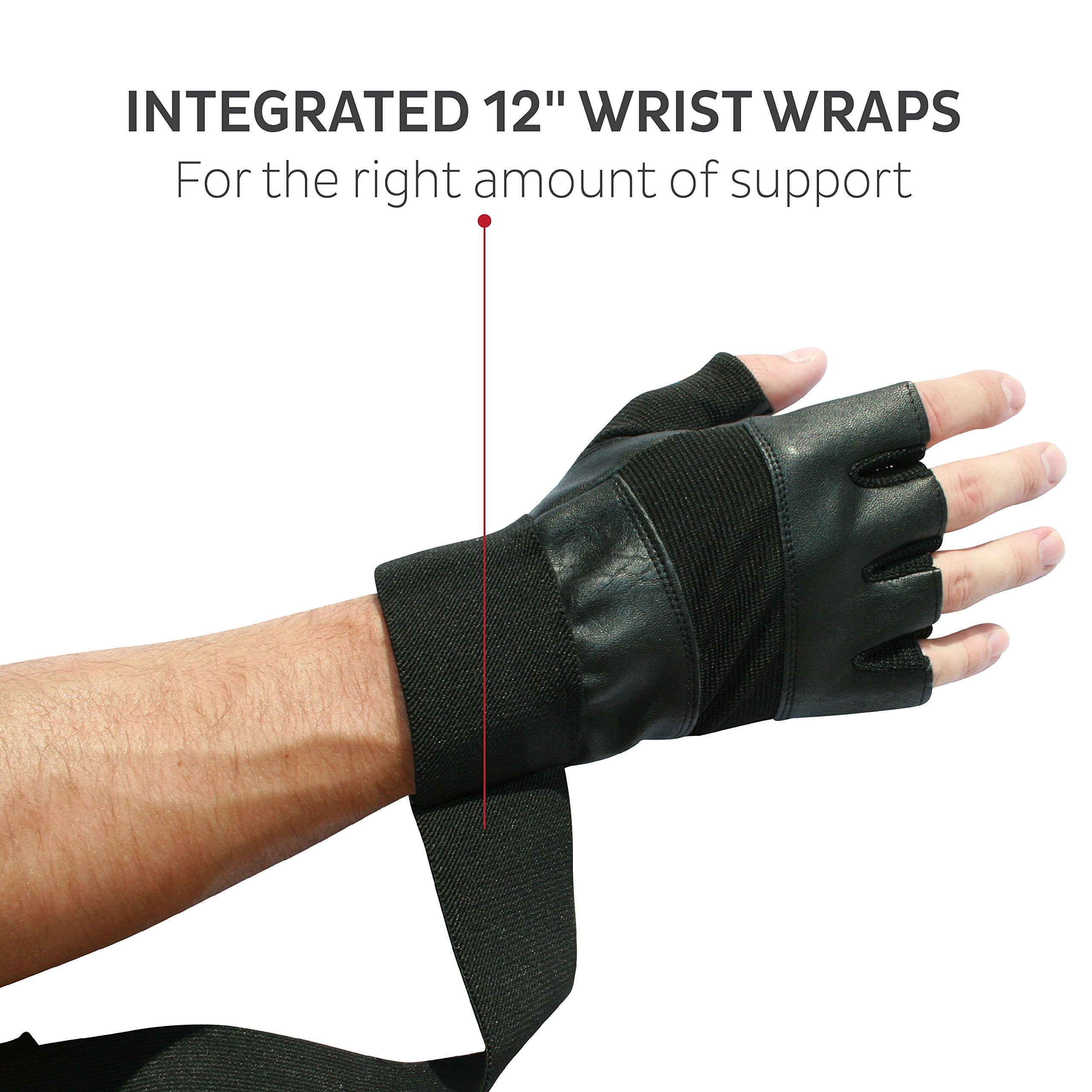 Nordic Lifting Weight Lifting Gloves With 12'' Wrist Support For Gym Workout, Crossfit, Weightlifting, Fitness, Powerlifting & C