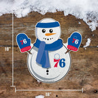 Rico Industries Nba Philadelphia 76Ers Snowman Shape Cut Pennant - Home And Living Room D  Cor - Soft Felt Ez To Hang 18X0.10X18