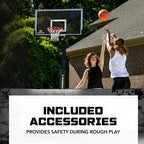 Silverback Ghost Basketball Goal with 60-Inch Tinted Tempered Glass Backboard