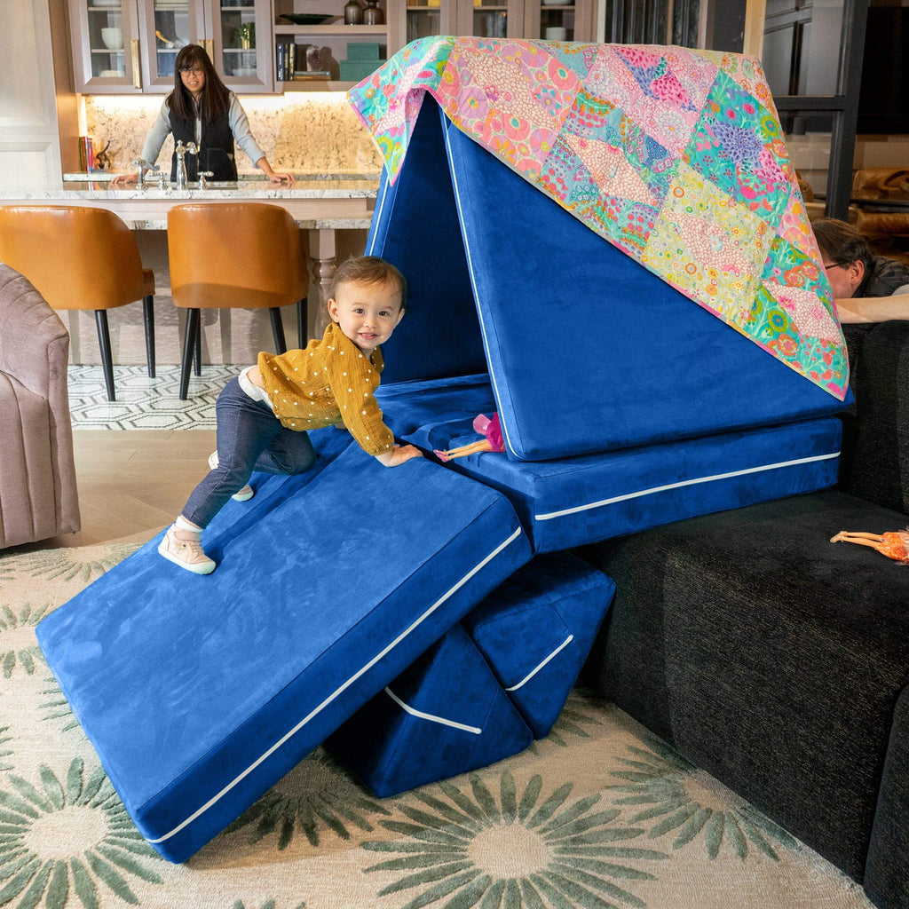 Jaxx Zipline Playscape - Imaginative Furniture Playset For Creative Kids, Navy