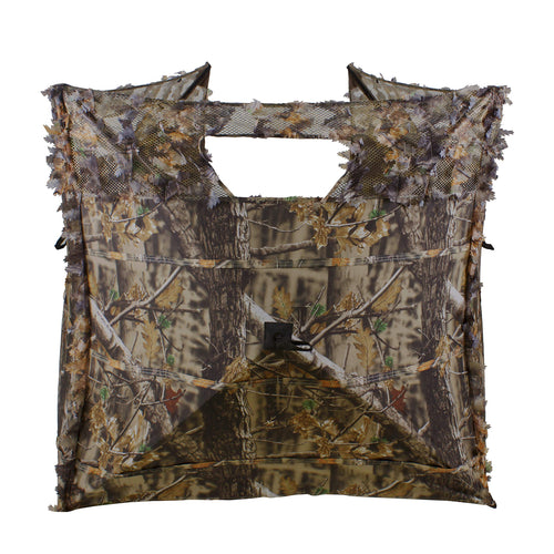 Auscamotek Leafy Hunting Blind Portable Ground Blind, Quick Setup Lightweight Deer Blind Camouflage Tent Brown