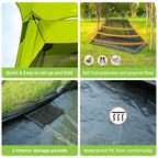 Mobihome Mosquito Net With Protable Bag, Ultralight No-See-Um Breathable Mesh Screen Tent With Waterproof Floor, Compact For Out