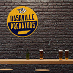 Rico Industries Nhl Nashville Predators Classic Shape Cut Pennant - Home And Living Room D  Cor - Soft Felt Ez To Hang, 18X0.10X