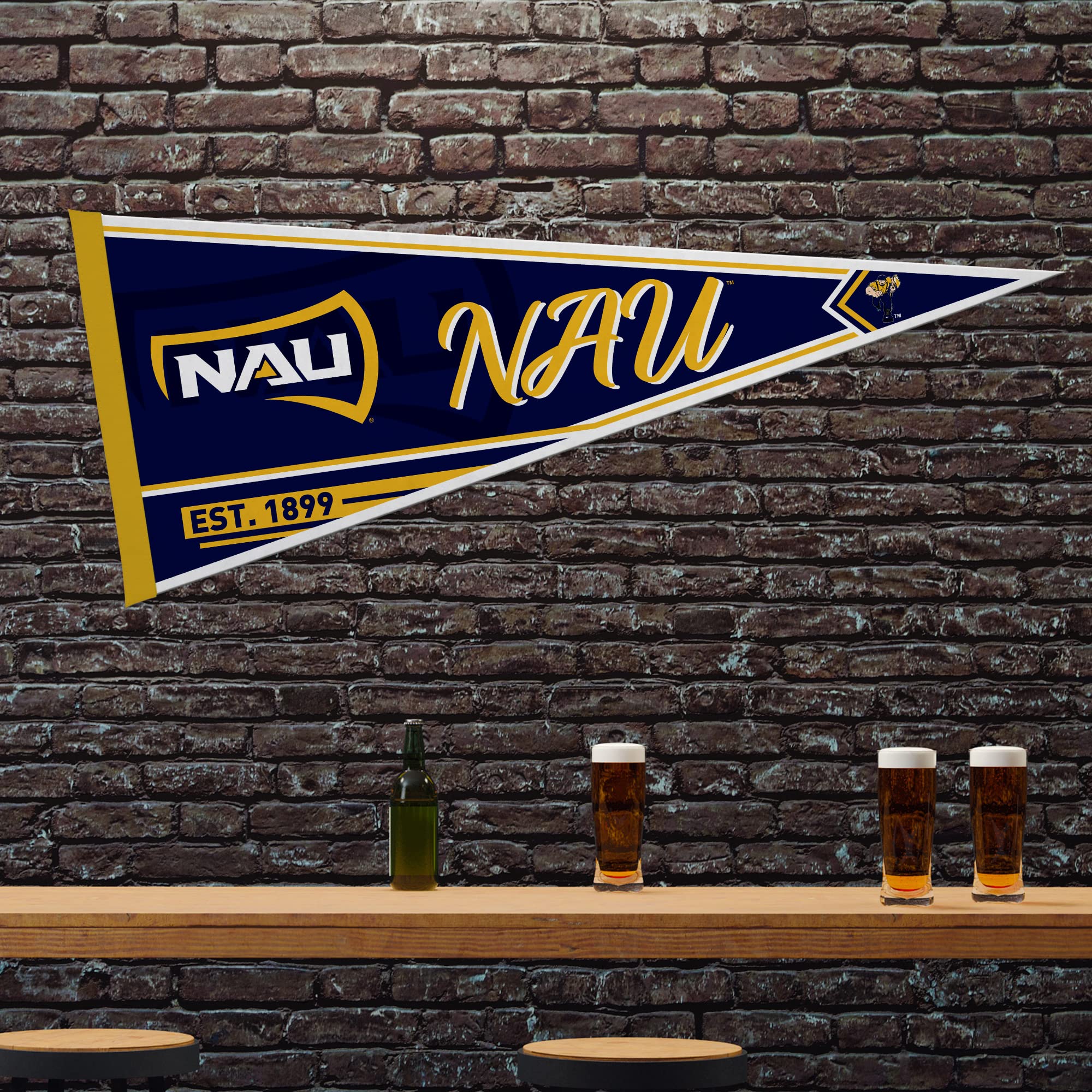 Rico Industries Ncaa Northern Arizona Lumberjacks Classic 12'' X 30'' Felt Wall D  Cor Pennant - Great For Home/Bed Room/Man Cav