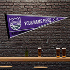 Rico Industries Nba Basketball Sacramento Kings Personalized - Custom 12'' X 30'' Soft Felt Pennant - Ez To Hang