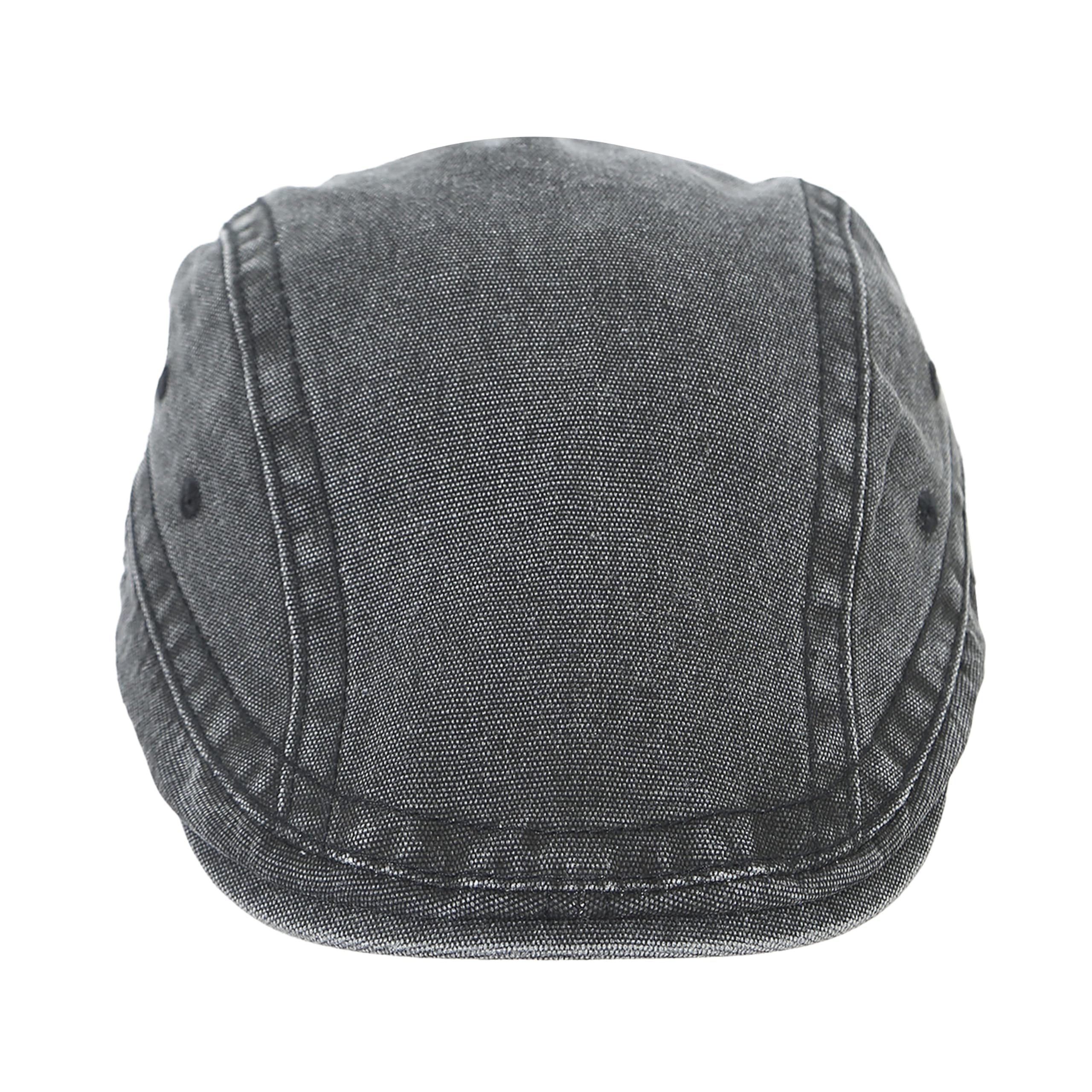 Fabseasons Denim Jeans Cotton Ivy Flat Golf Cap  Classic Newsboy Gatsby Hat For Men