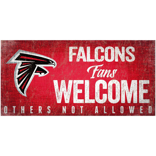 Atlanta Falcons 6 x 12 Fans Welcome Sign