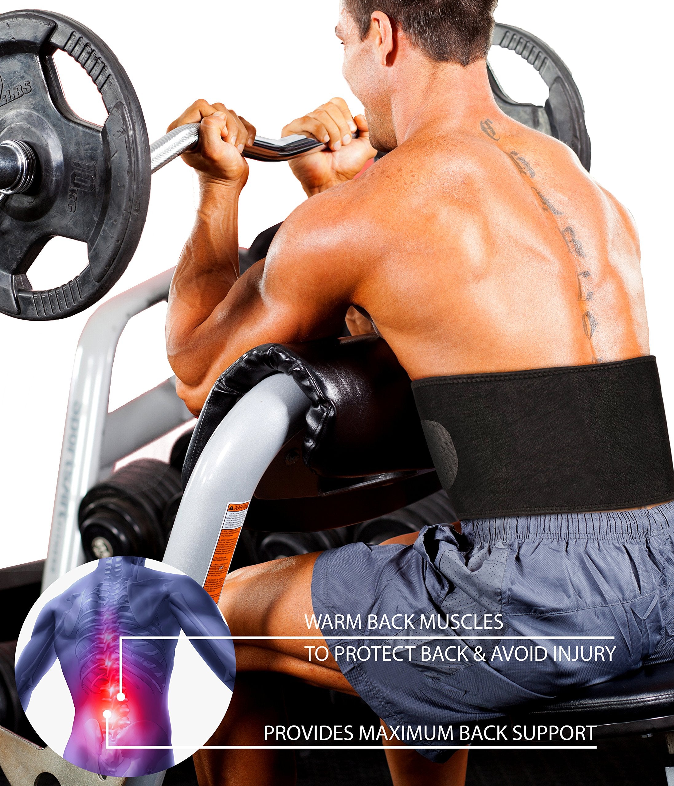 Hbt Gear Waist Trimmer Belt - Sauna Sweat Band Waist Trainer For Women Men