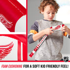 Franklin Sports Detroit Red Wings Nhl Mini Soft Hockey Stick Set - Nhl Team Soft Foam Mini Hockey Stick And Ball Set - Great Toy