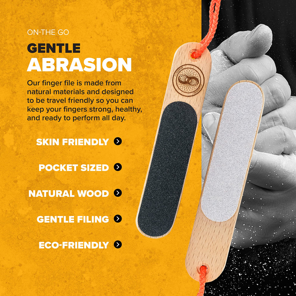 Climbskin Double Sided Hand & Finger File - Pocket Sized For Travel - For Flappers, Rips, Cracks - Strong Smooth Hands - Great F