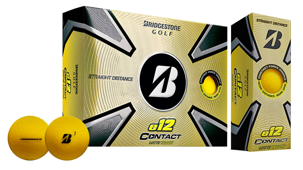 2023 Bridgestone Golf E12 Contact Golf Balls, Yellow