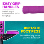 Flybar Pogo Stick For Kids, 40 To 80 Pounds, Perfect For Beginners, Easy Grip Foam Handles, Anti-Slip Foot Pegs, Outdoor Toys Fo