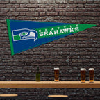 Rico Industries Nfl Football Seattle Seahawks Retro 12'' X 30'' Felt Wall D  Cor Pennant - Great For Home/Bed Room/Man Cave D  C