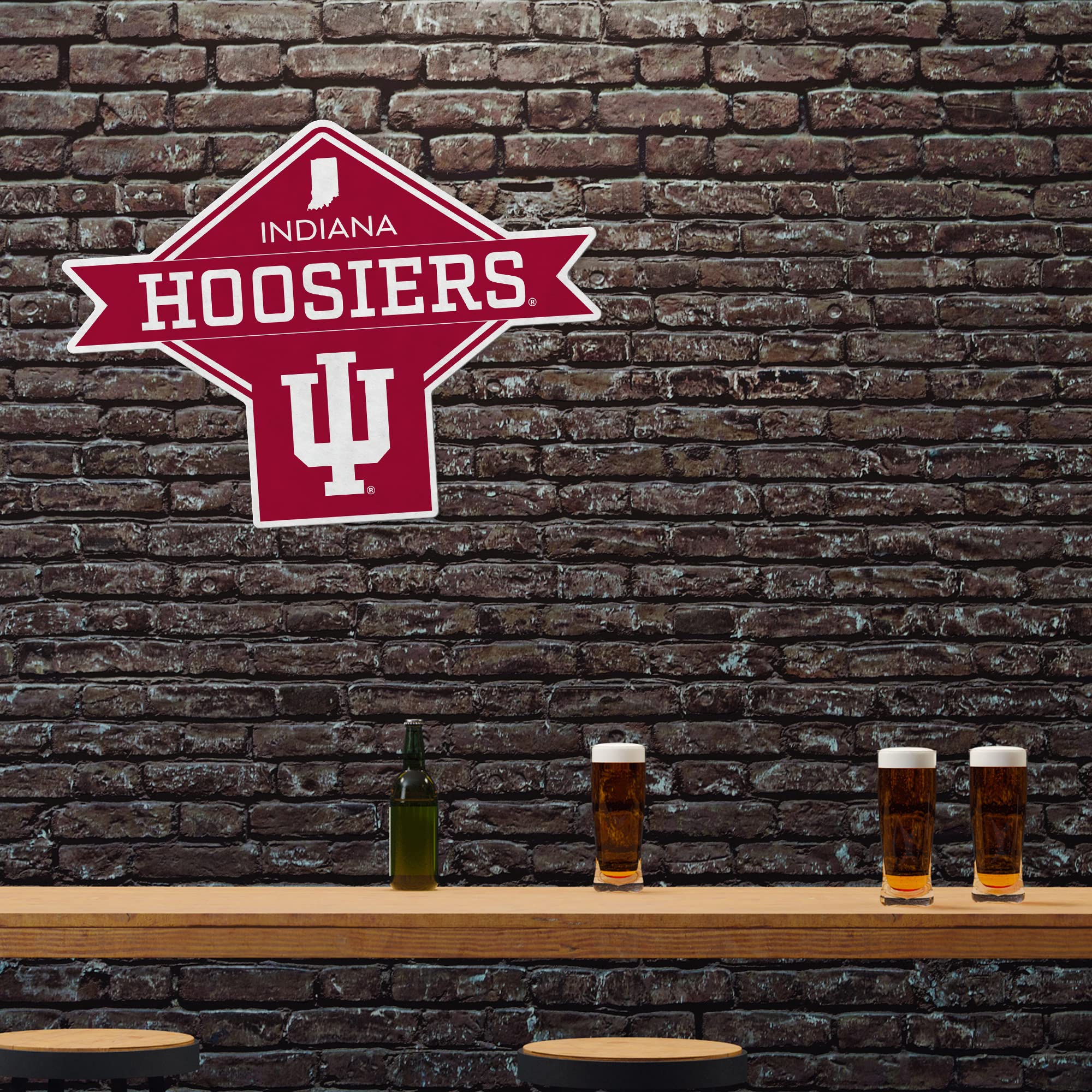 Rico Industries Ncaa Indiana Hoosiers Diamond Shape Cut Pennant - Home And Living Room D  Cor - Soft Felt Ez To Hang