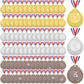 Kigeli 90 Pcs Gold Silver Bronze Award Medals, Winner Award Medals with Neck Ribbon, 1st 2nd 3rd Prizes for Kids, Adults, Compet