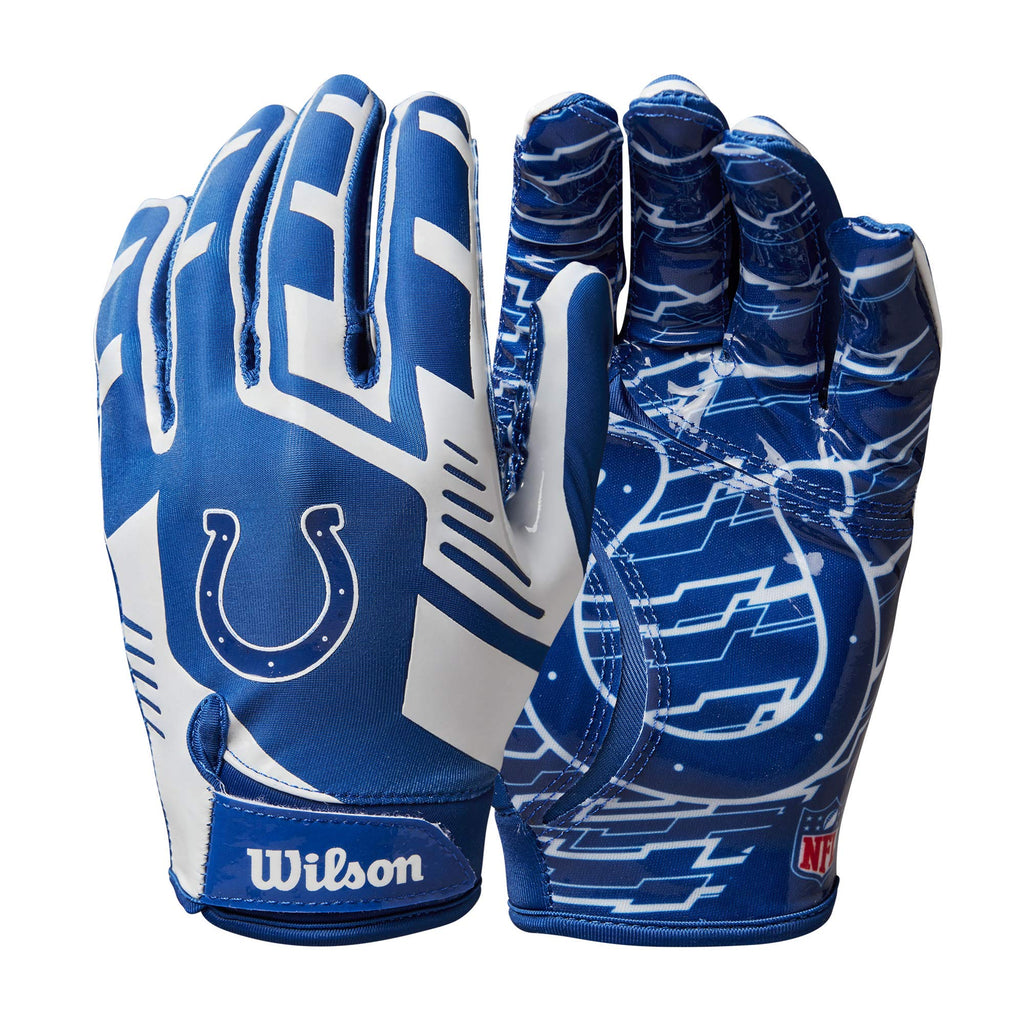 Wilson Nfl Stretch Fit Football Gloves - Youth, Indianapolis Colts