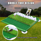 Pgm Golf Mat, 3-In-1 Golf Hitting Mats Practice With Ball Tray, Golf Hitting Training Aids For Backyard Driving Chipping Indoor