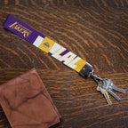 Rico Industries Nba Basketball Los Angeles Lakers Wrist Lanyard Key Chain, Cute Wristlet Strap Keychain Holder For Women Men Car