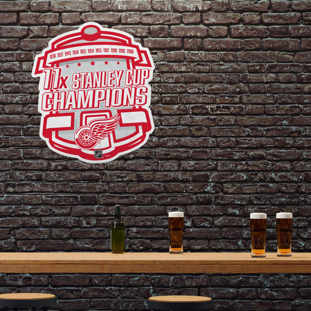 Rico Industries Nhl Hockey Detroit Red Wings Champ Shape Cut Pennant - Home And Living Room D  Cor - Soft Felt Ez To Hang