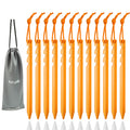Aluminum Alloy Tent Stakes Pegs, 12-Pack Aluminum Ground Pegs With Reflective Pull Ropes, Lightweight Metal Stakes Pegs For Camp