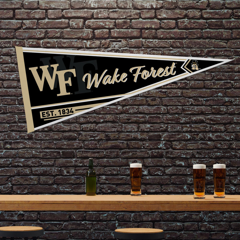 Rico Industries Ncaa Wake Forest Demon Deacons Classic 12'' X 30'' Felt Wall D  Cor Pennant - Great For Home/Bed Room/Man Cave D