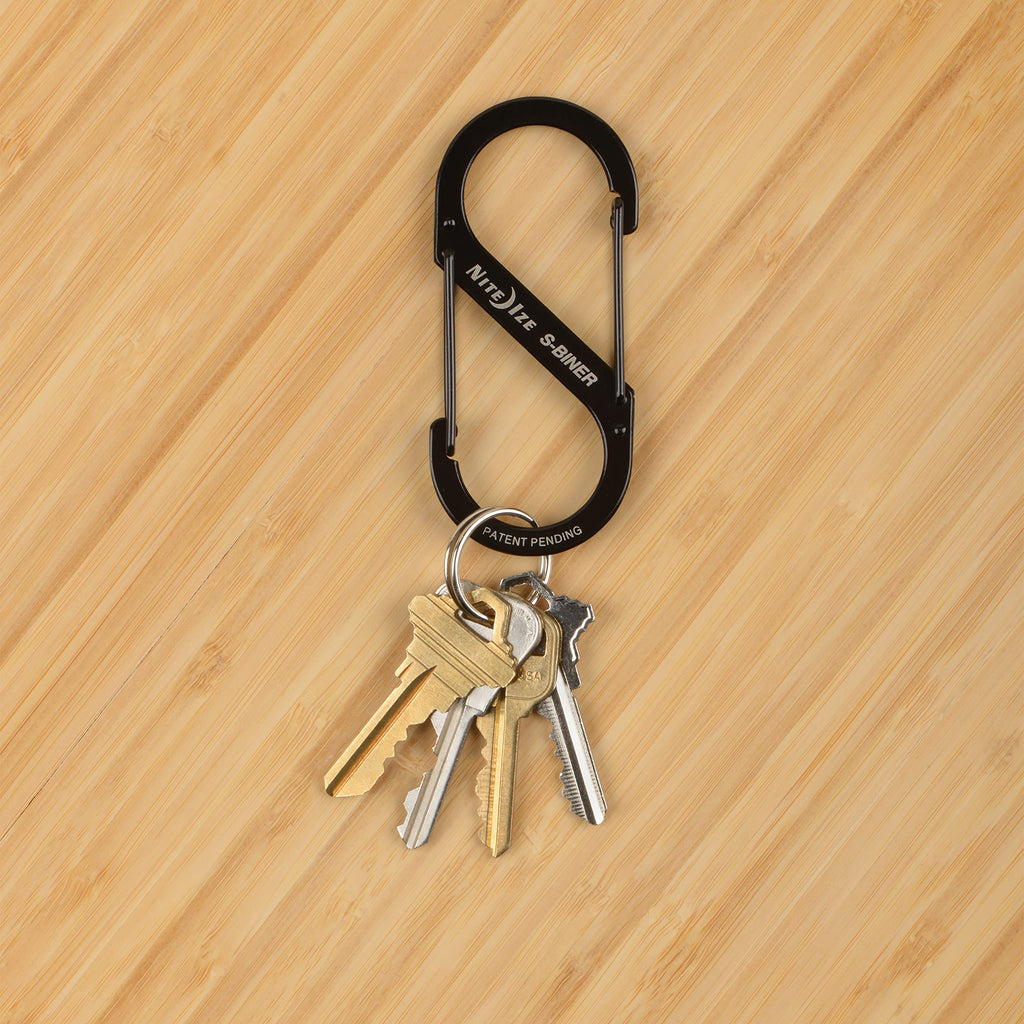 Nite Ize S-Biner Slidelock Stainless Steel Dual Locking Carabiner - S-Biner Key Holder With Locking Gate - Carabiner Organizer F