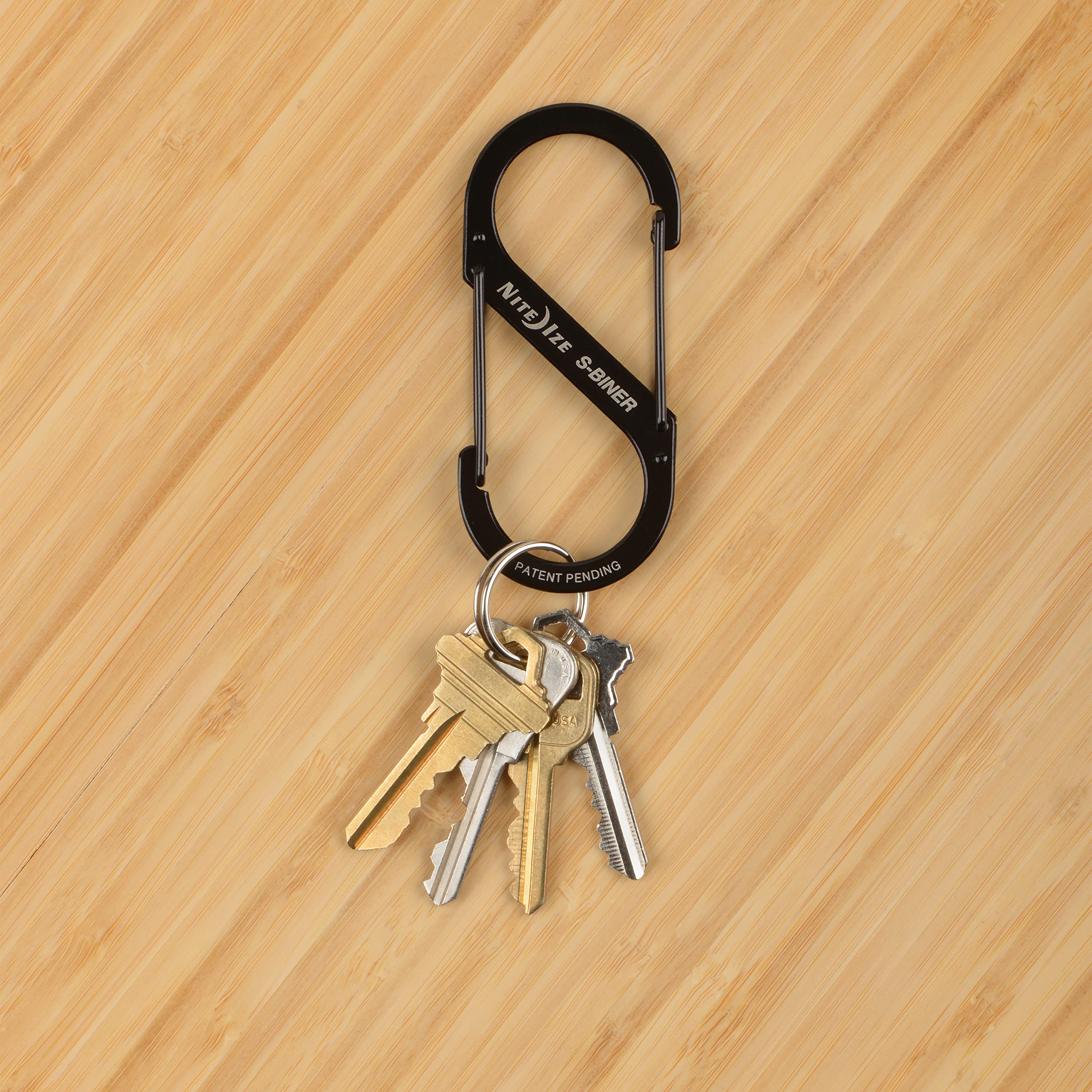 Nite Ize S-Biner Slidelock Stainless Steel Dual Locking Carabiner - S-Biner Key Holder With Locking Gate - Carabiner Organizer F