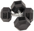 Fitvids 2Nd Generation Rubber Coated Dumbbell Weight Chrome Grip Hand Weight, 40Lbs, Pair
