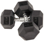 Fitvids 2Nd Generation Rubber Coated Dumbbell Weight Chrome Grip Hand Weight, 40Lbs, Pair