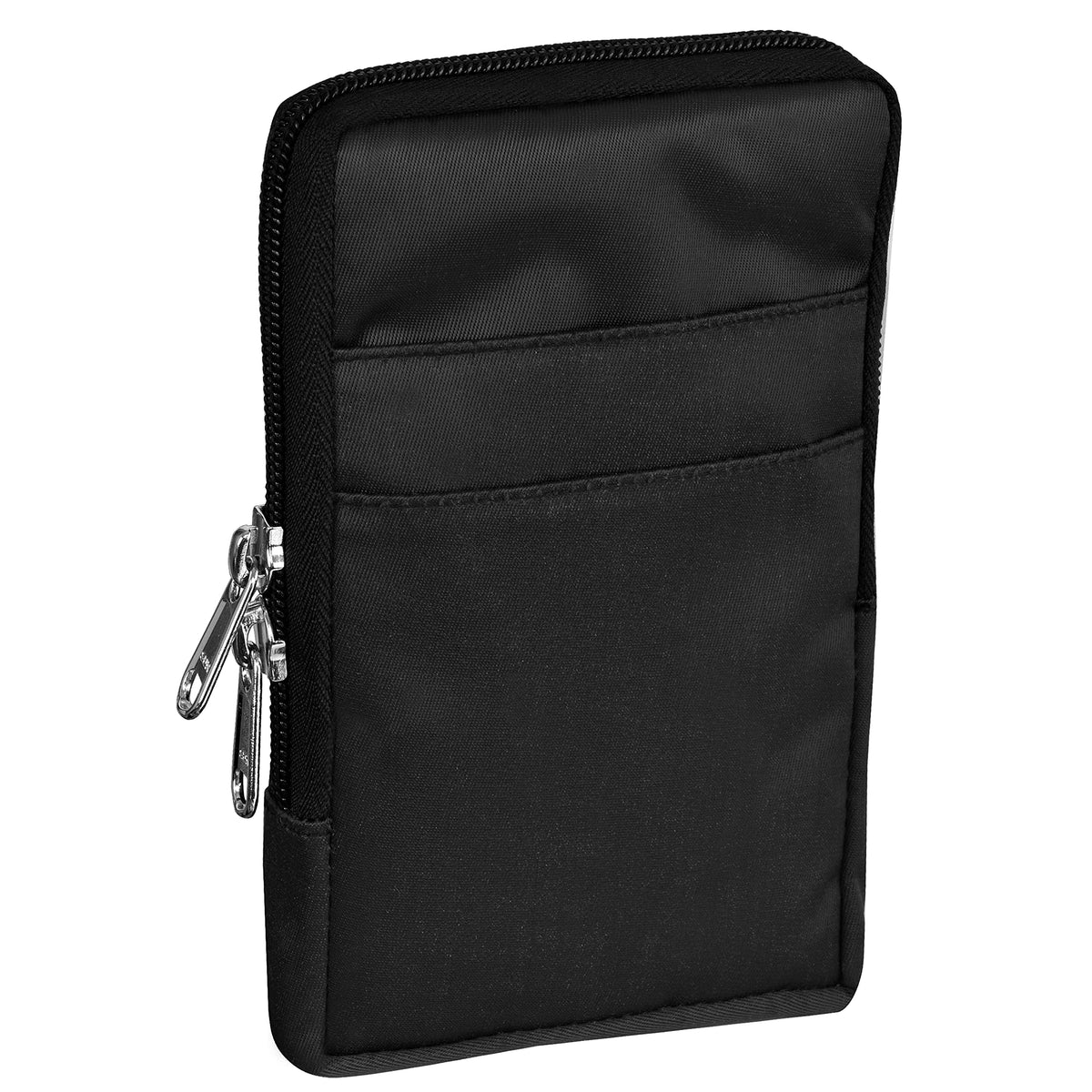Syutm MenS Multipurpose Unisex Nylon Waist Pouch Fanny Pack Stylish Travel Bag Pouch With Belt Adjustable Strap (Black)