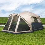 Tents For Camping 10 Person Camping Tent With Screen Porch, Weatherproof Large Cabin Tent With Rainfly And Carry Bag, Family Ten