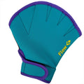 Flow Swimming Resistance Gloves - Webbed Gloves For Water Aerobics, Aquatic Fitness, And Swim Training (Aqua/Purple, Medium)