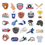 Anor Wishlife Baseball Pvc Waterproof Stickers(50Pcs) For Bottles,Luggages,Laptop,Skateboard,Notebooks,Cars,Motorcycles,Bicycles