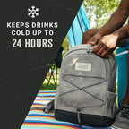 Coleman Backroads 30-Can Soft Cooler Backpack, Leak-Proof Portable Insulated Backpack Cooler, Keeps Contents Cold up to 24Hrs, B