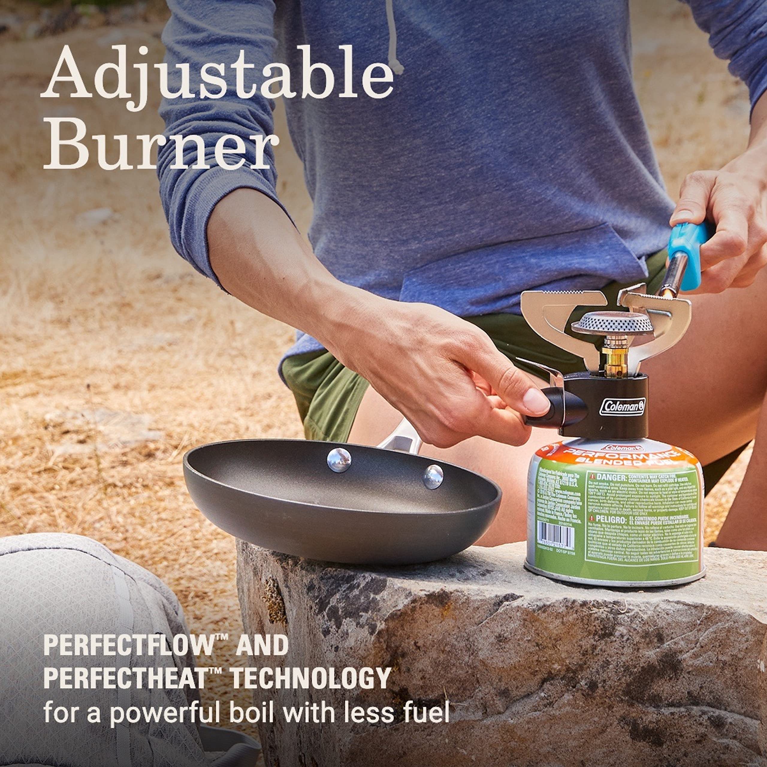 Coleman Classic 1-Burner Portable Backpacking Stove, Lightweight Camp Stove With Adjustable Burner, Perfectflow Pressure Control