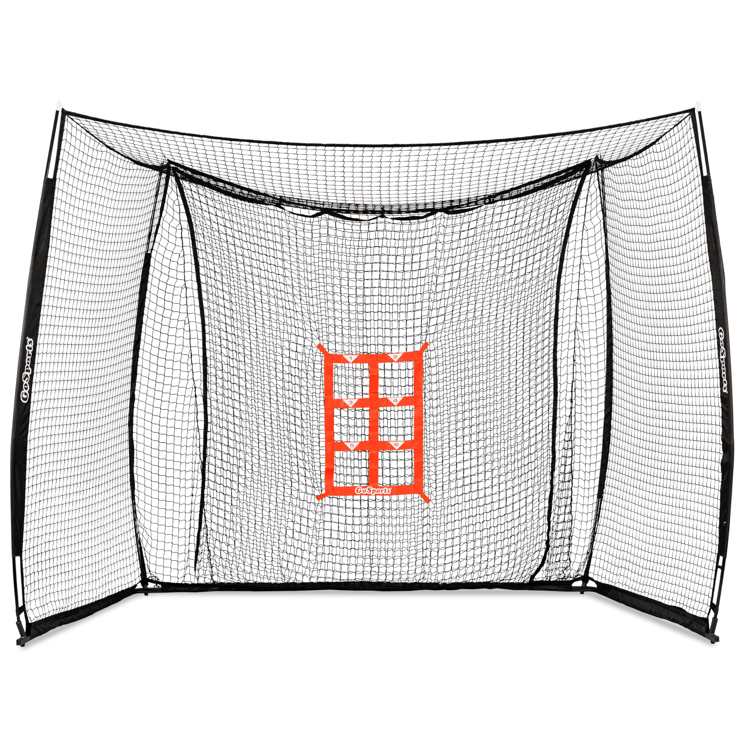 GoSports Baseball & Softball Portable Backstop Practice Net - 10 x 8 ft Hitting & Pitching Net for Backyard