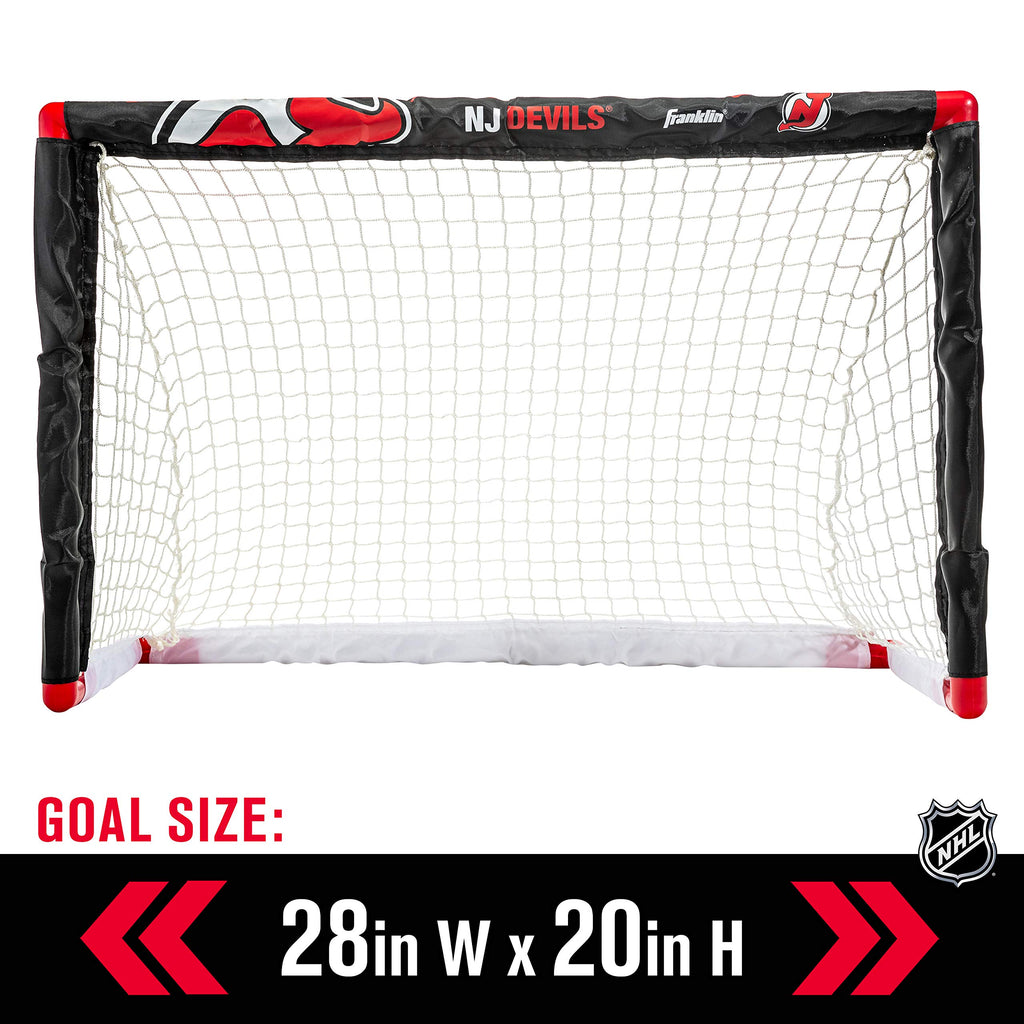 Franklin Sports New Jersey Devils Mini Hockey Set - Knee Hockey Goal, Ball,  2 Hockey Stick Combo Set - Mini Goal Net - Nhl Offi