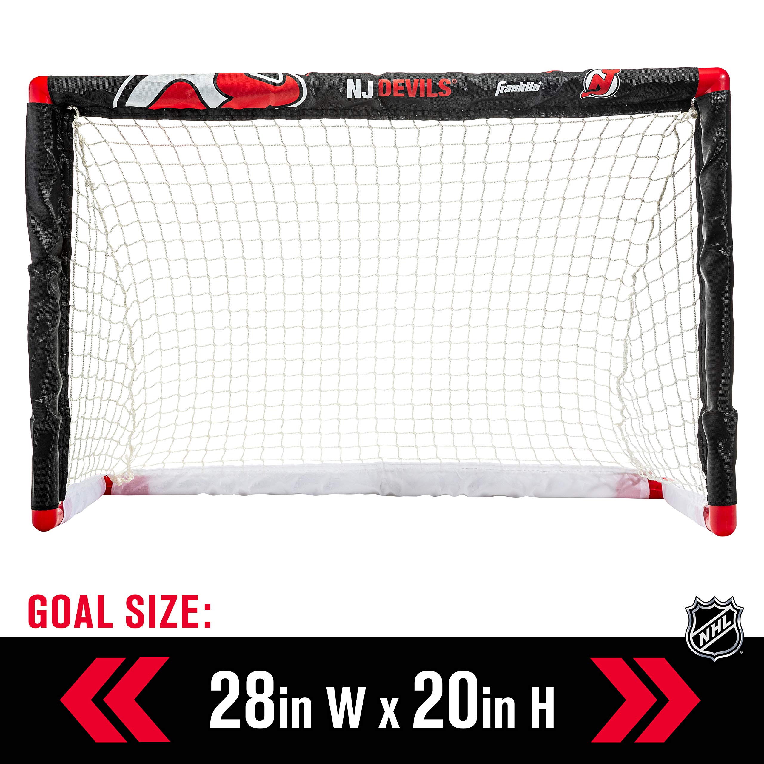 Franklin Sports New Jersey Devils Mini Hockey Set - Knee Hockey Goal, Ball,  2 Hockey Stick Combo Set - Mini Goal Net - Nhl Offi