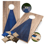 Triumph LED 2x4 Blue/Grey Cornhole Set - Regulation Light-Up Bag Toss Boards with 8 Weather-Resistant Bean Bags - Durable All-Wo