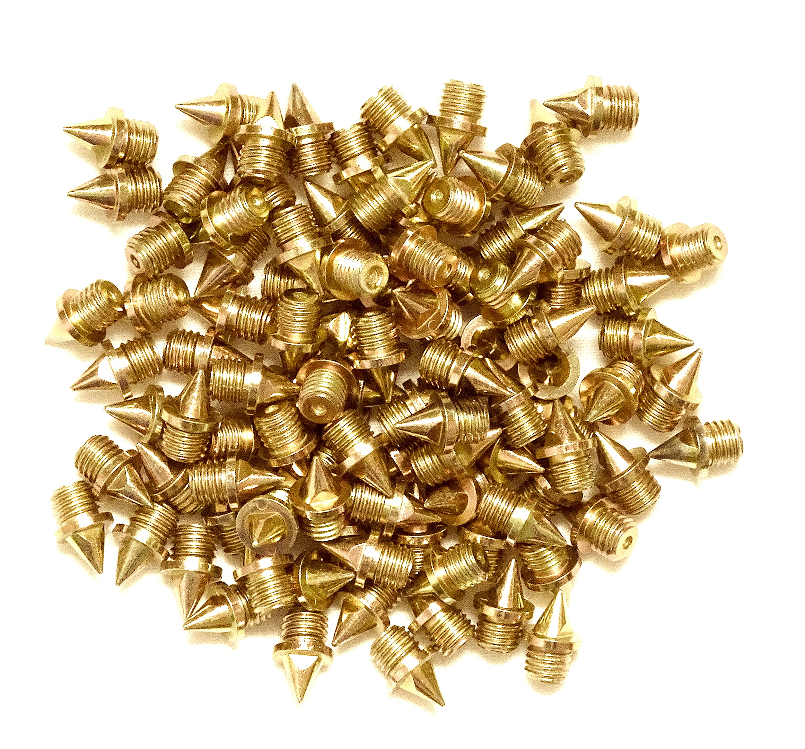 Ecospikes Stainless Steel Track And Cross Country Spikes (1/4'' Gold, 100X)