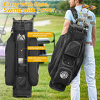 Shopsource Golf Cart Bag, 15 Way Top Lightweight Golf Bag, Golf Club Cart Bags for Men Women with Full-Length Dividers, Dedicate