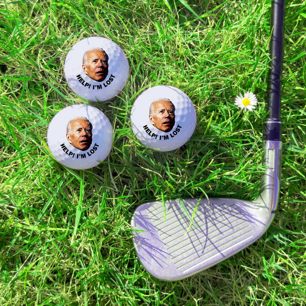 With Love From Julie 3 Pack Golf Balls Funny Novelty Golfers Gift - Help I'M Lost - Funny Photo For Men Boyfriend Husband Grandp