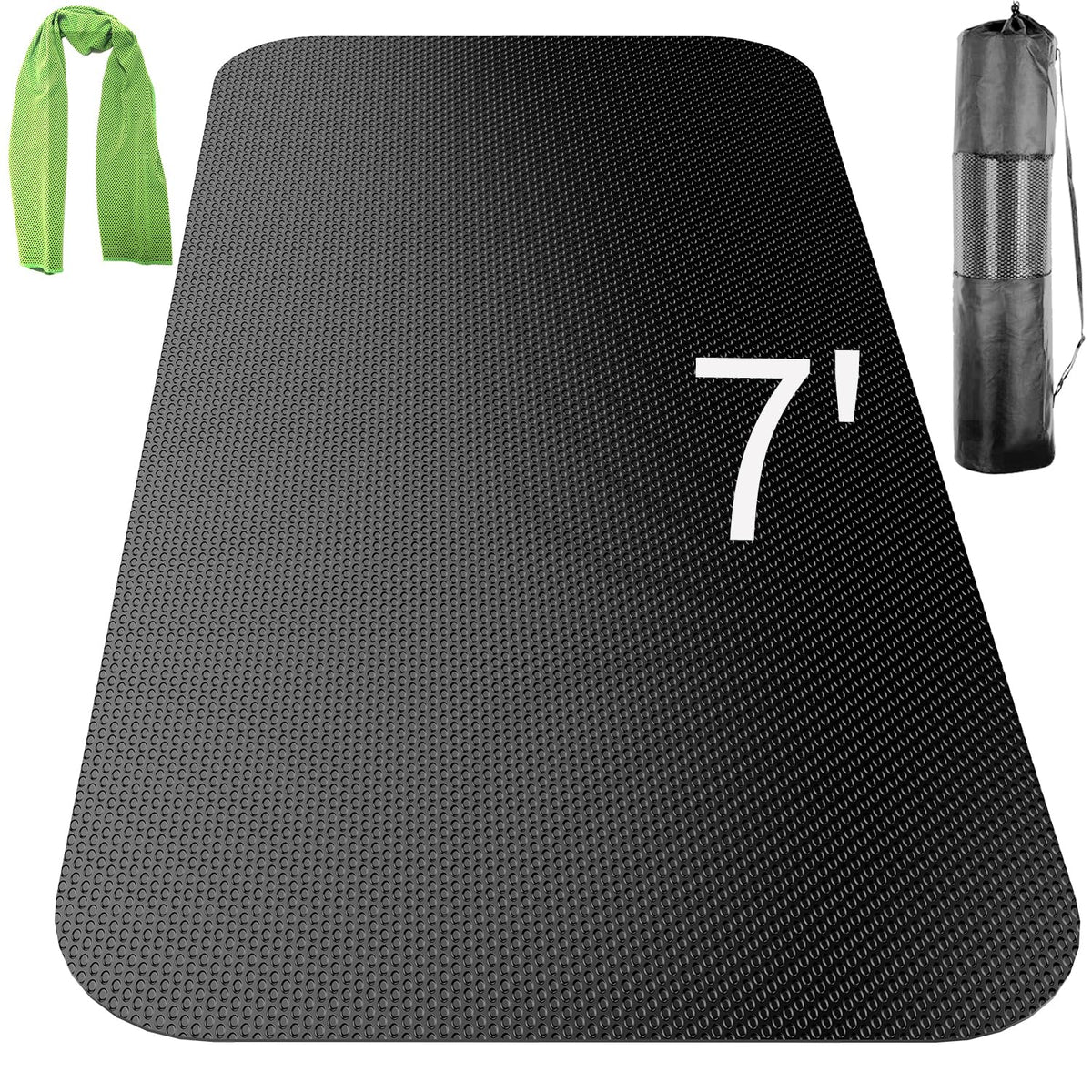 Large Rubber Workout Mat  MultiUse Gym Flooring for Treadmill, Exercise Bike, Weightlifting & Yoga