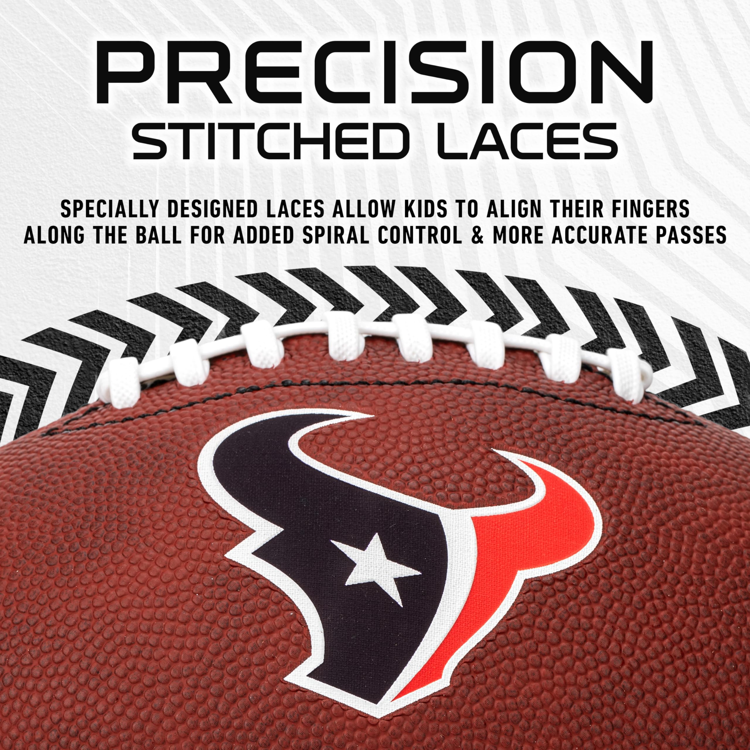 Franklin Sports Nfl Houston Texans Football - Youth Junior Size Football For Kids - Official Nfl Team Logo + Colors Youth Ball -